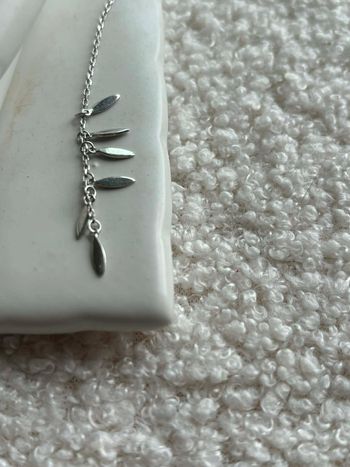 boucles d'oreilles feuilles en argent