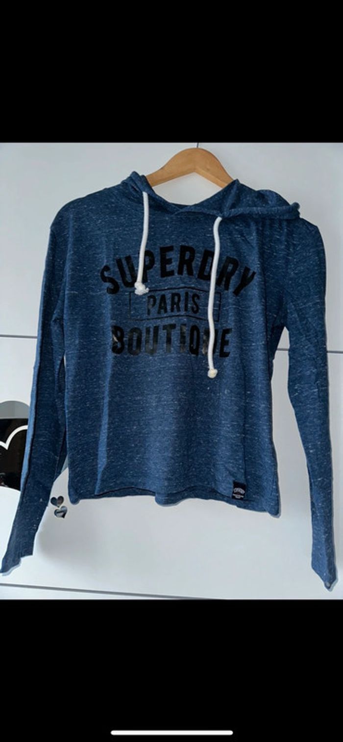 Pull à capuche fin Superdry taille XS