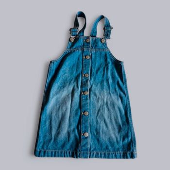 🩷 Robe salopette en jeans pour fille taille 8 ans