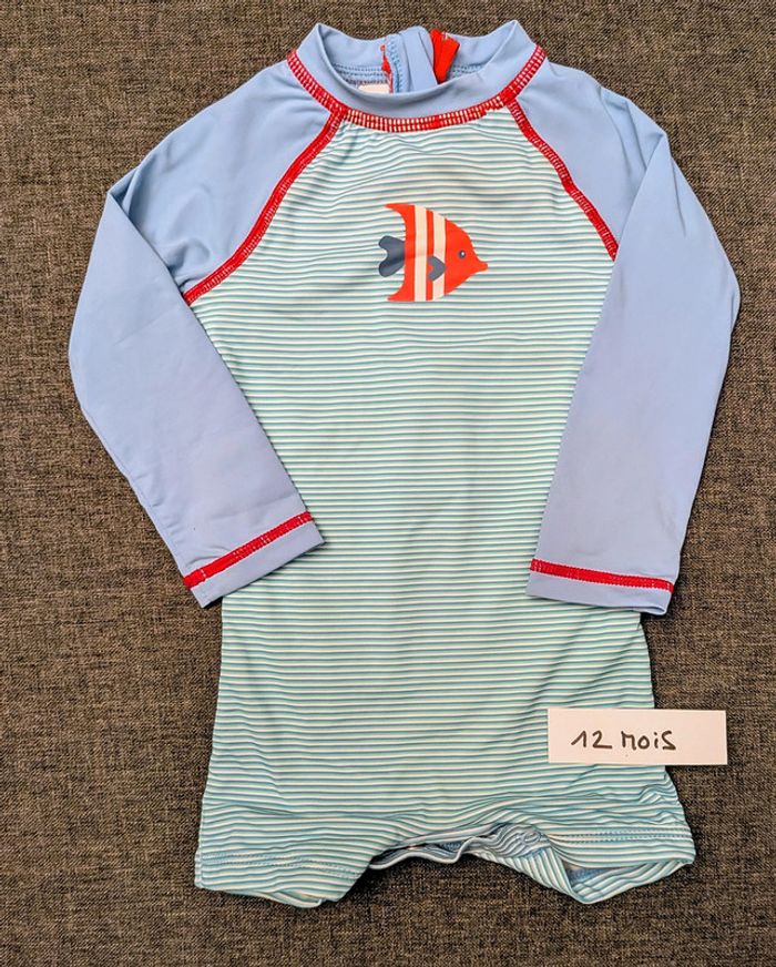 Maillot de bain 1 pièce - 12 mois - Obaibi - Très bon état