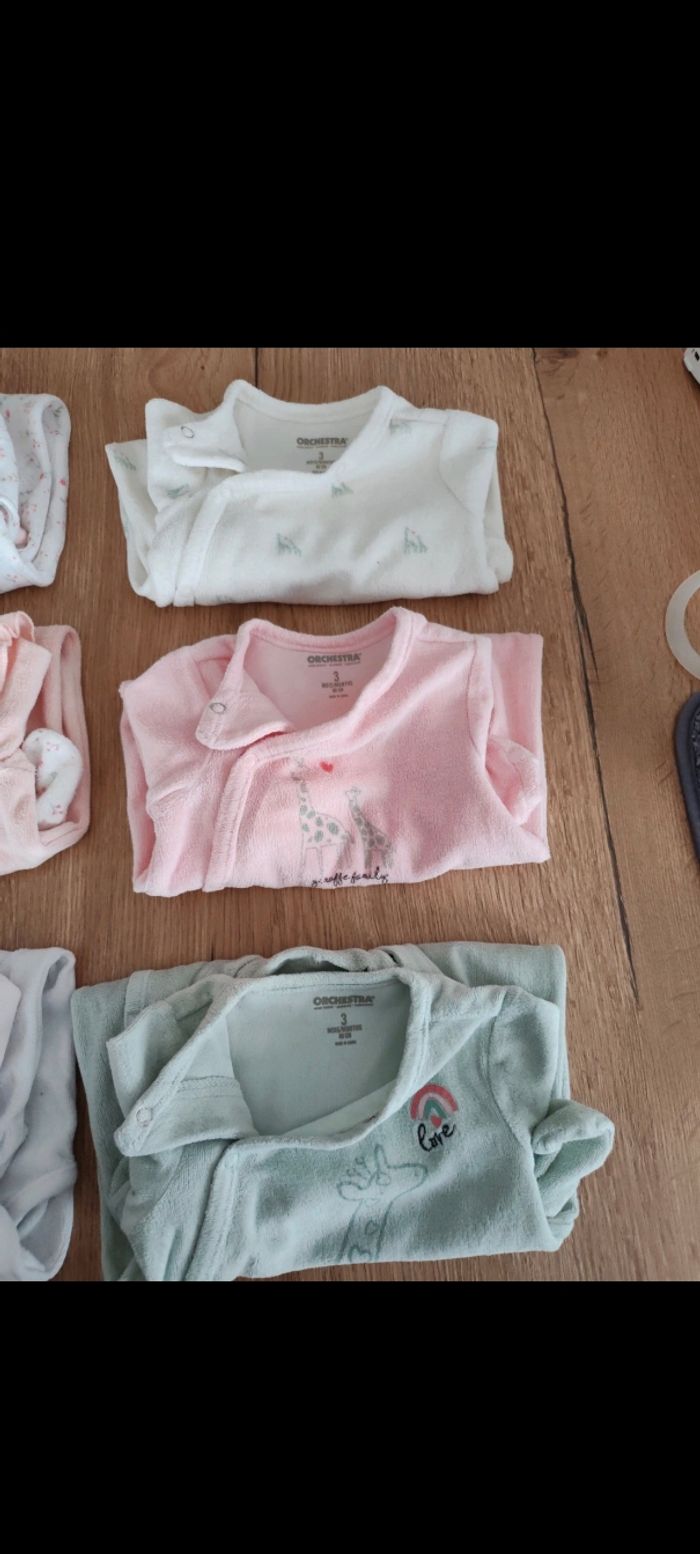 Lot pyjamas bébé fille 3 mois - photo numéro 3