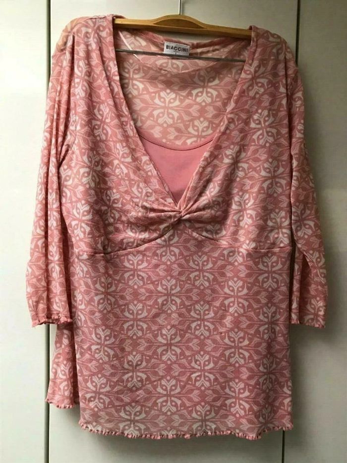 Blouse rose Biaggini - Taille L - photo numéro 1
