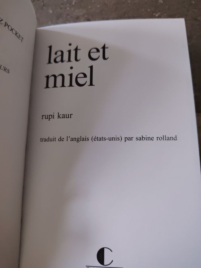 Livre lait et miel - photo numéro 3