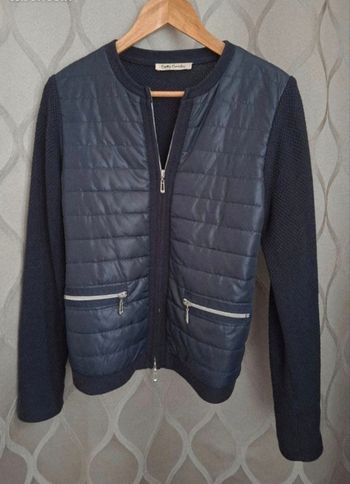 Veste marine devant matelassé