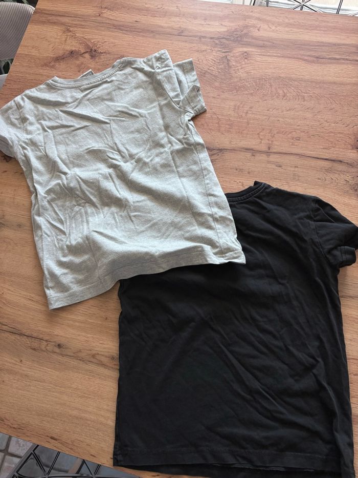 Lot 2 t-shirt Marshall 8 ans garçon gris et noir - photo numéro 3