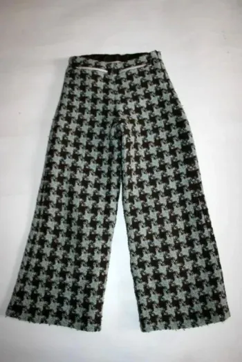 Pantalon épais chocolat/bleu, marque Floriane 8 ans