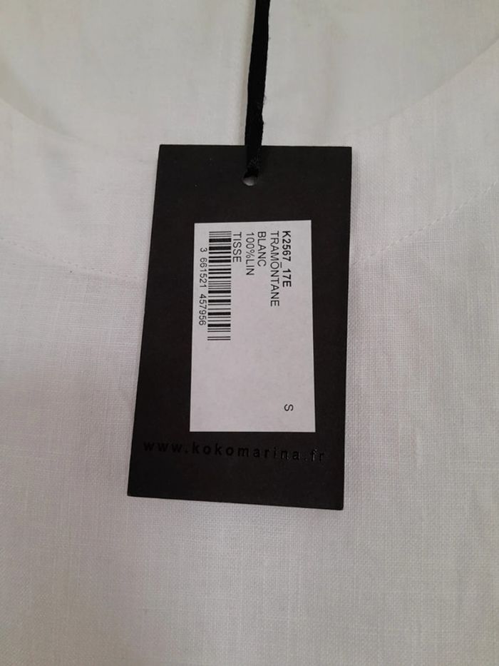 Jolie robe en lin effet boule koko marina - photo numéro 7