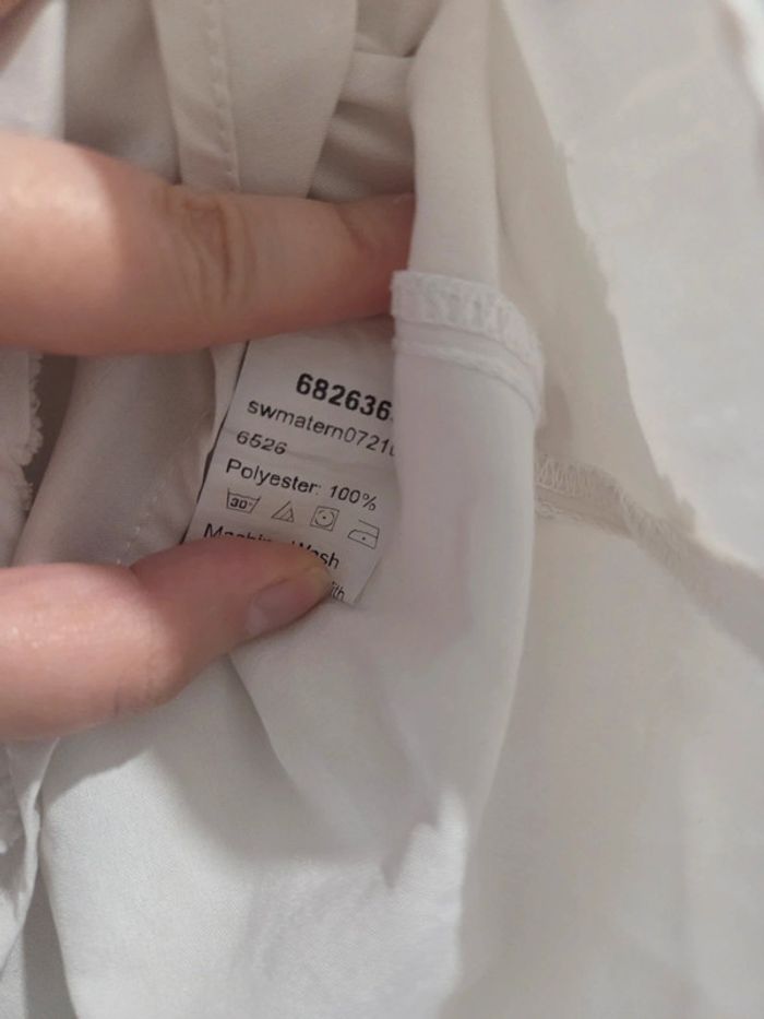 T-shirt blanc avec broderie transparente - photo numéro 4