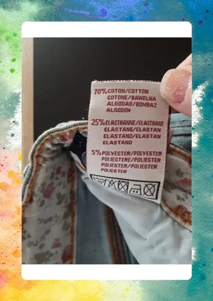 Jeans effet usée taille ajustable 6 ans - photo numéro 4