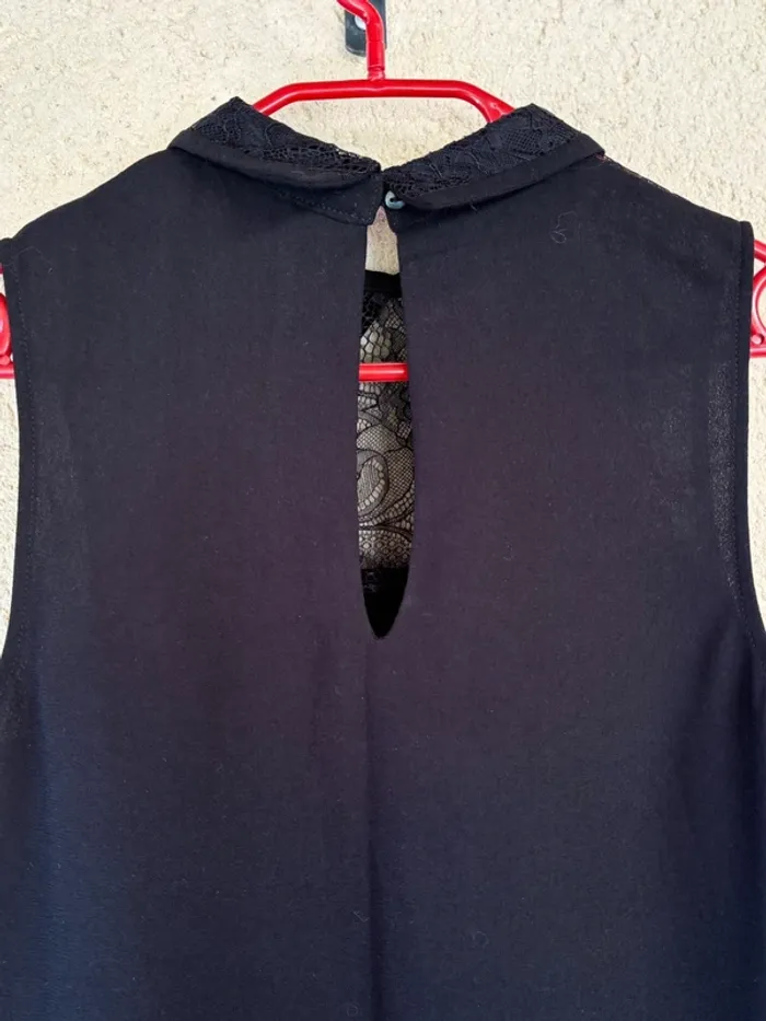 Robe noire col Claudine -  camaïeu - taille 36 - photo numéro 5