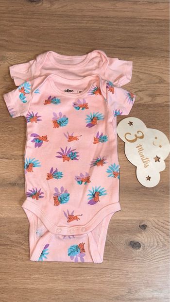 Lots de 2 bodys petite fille taille 3 mois 