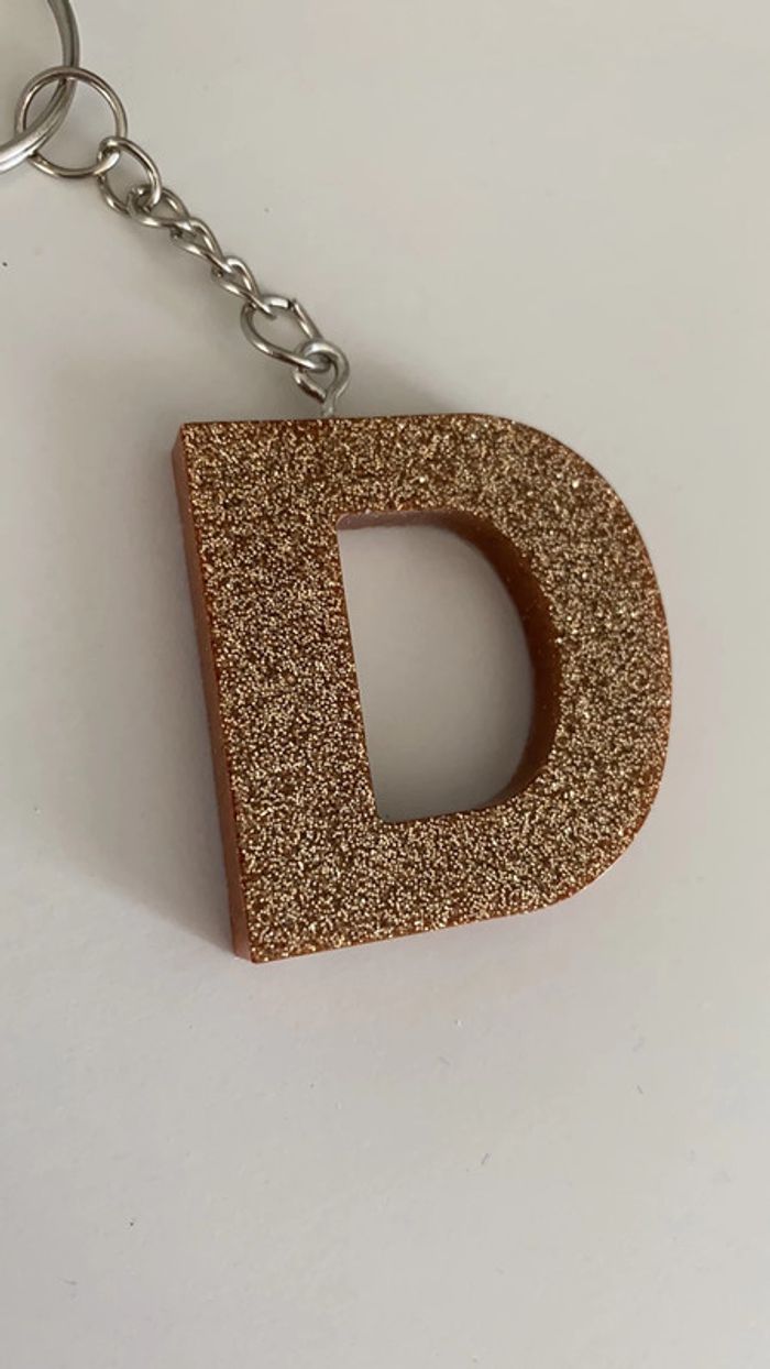 Porte clé lettre D - photo numéro 2