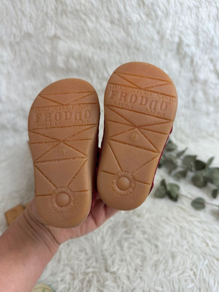 Paire de sandales cuir rouge Froddo taille 19 - photo numéro 4