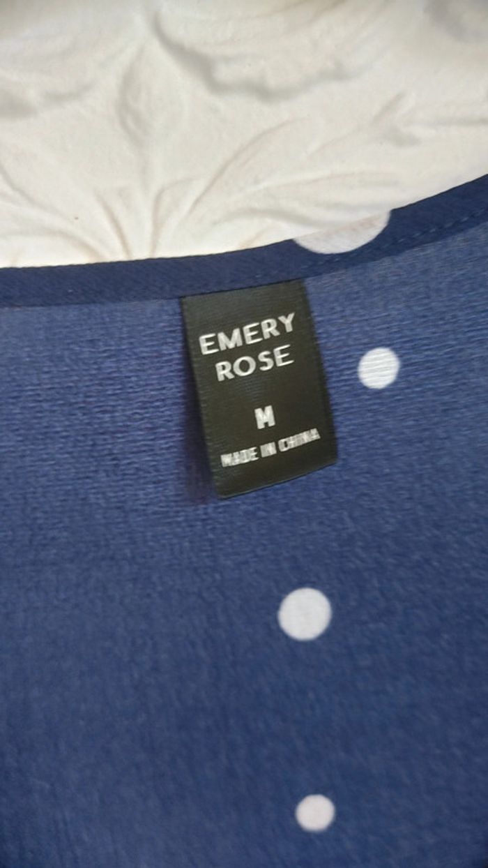 Petite robe bleue à motif fleur en très bon état très léger - photo numéro 6