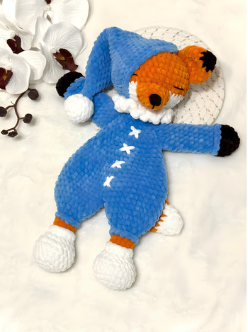 🦊✨ Doudou renard en pyjama au crochet 🧶💤
