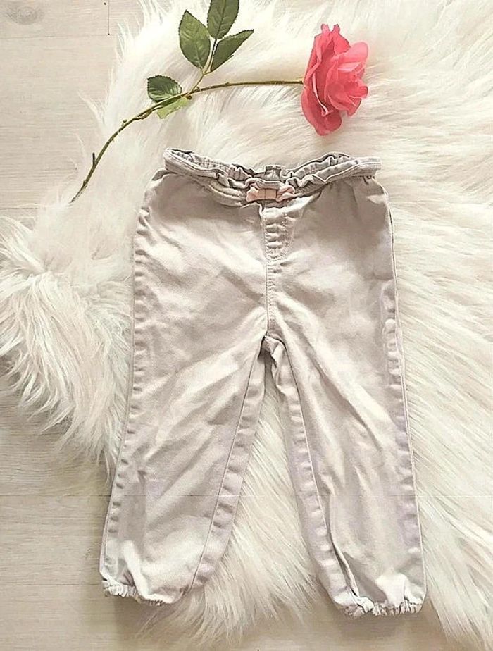 Pantalon jean fin gris bébé fille 86 cm = 18 mois
