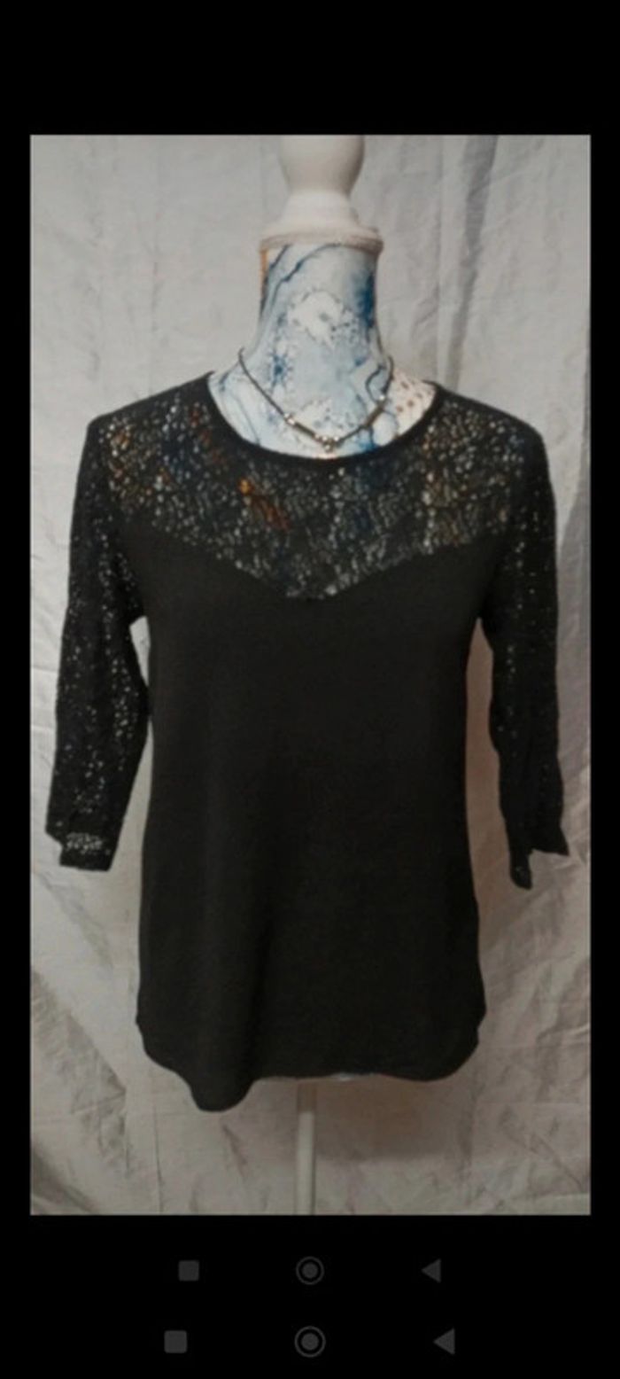 Haut dentelle noir Etam t 34
