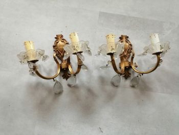 lot de 2 appliques laiton doré