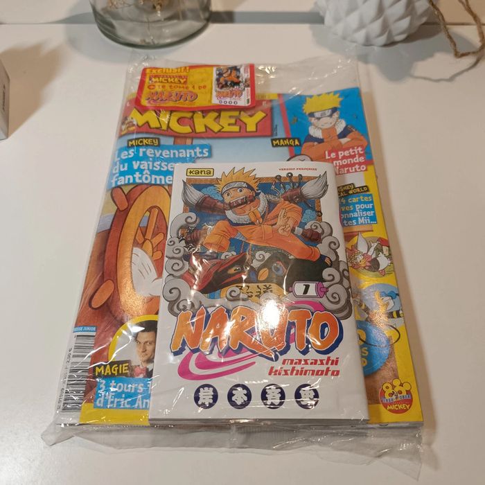 Manga Naruto tome 1 édition limitée journal de Mickey