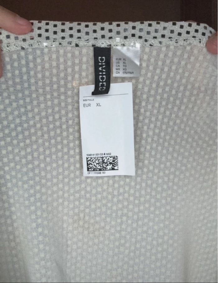 robe blanche pailletée H&M - Taille XL - Dos nu - Neuve - photo numéro 2