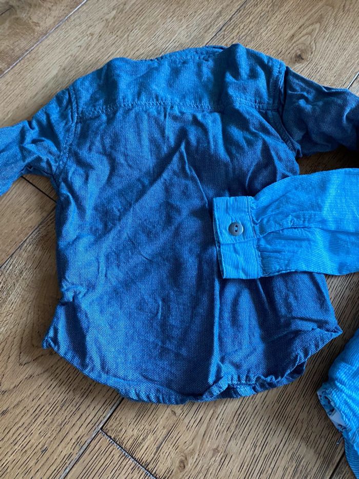 Lotde 2 chemises tres bon etat 6 mois tape à l’œil / orchestra - photo numéro 6