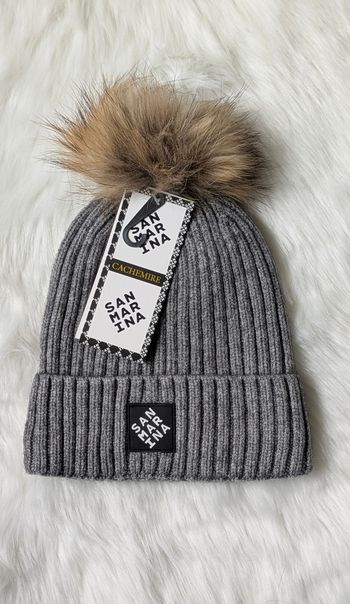 Bonnet San Marina - Gris chiné - Taille unique - Neuf avec étiquette 
