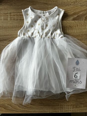 Robe tutu blanche Vertbaudet t.6m