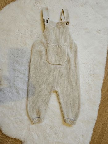 Barboteuse longue beige en laine 3 mois