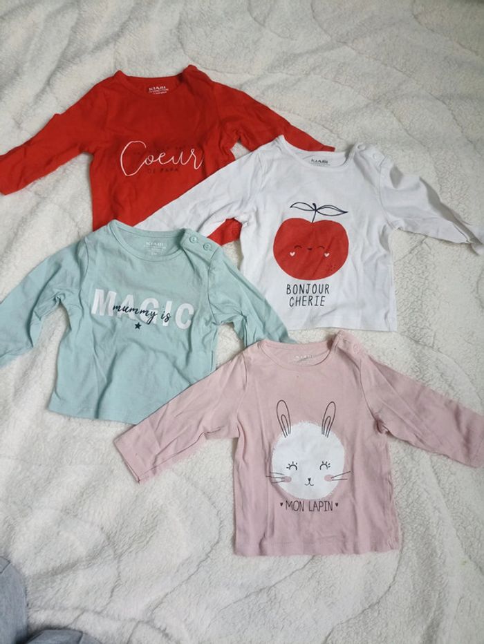 Lot de 5 t-shirts manches longues
