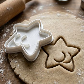Emporte-pièce Étoile et Croissant de Lune - Découpoir Sablés Pâte à Sucre Pâtisserie