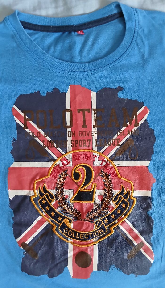 T-shirt bleu taille 14 ans - photo numéro 3