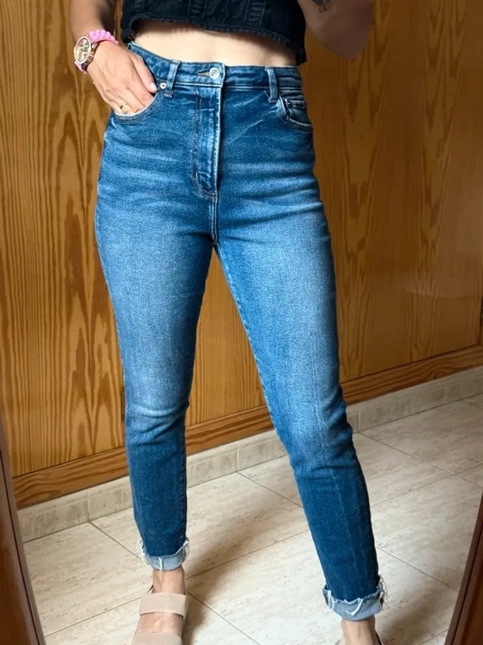 🌺 Pantalón vaquero Zara elástico talla S 🌺 - photo numéro 3