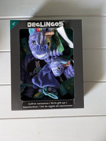 Déglingos Coffret cadeau baby et anneau de dentition Kiprokos le zèbre