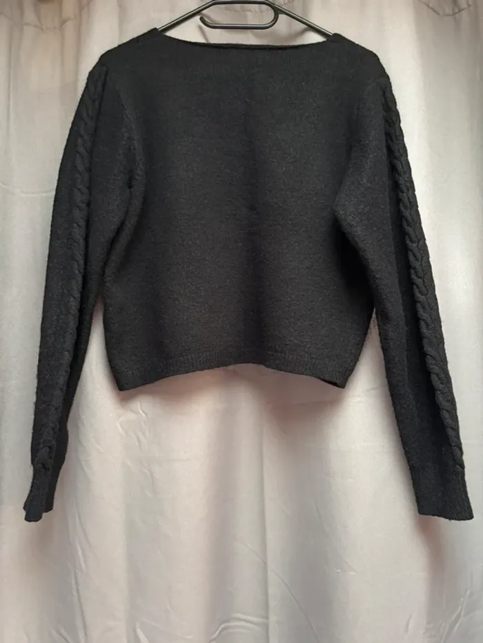 Ensemble pull robe, jupe et pulls noirs, magnifique robe dentelle et tulle noire taille S/M - photo numéro 7