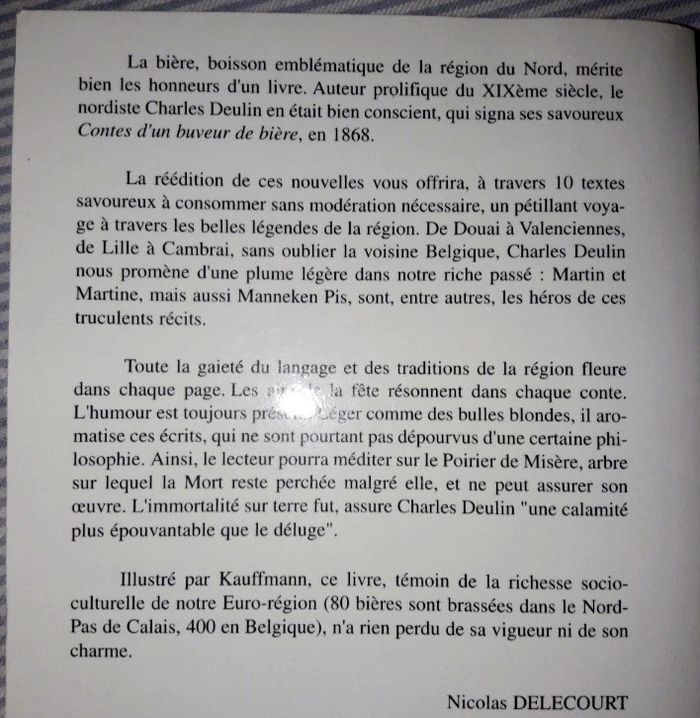 Contes d'un buveur de biere Charles Deulin - photo numéro 2