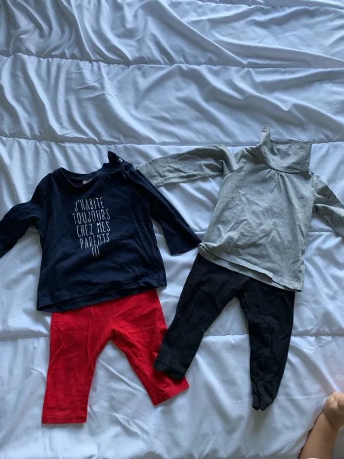 Lot 2 tenues mixte 18 mois