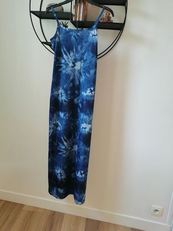 Robe longue fendue tie dye