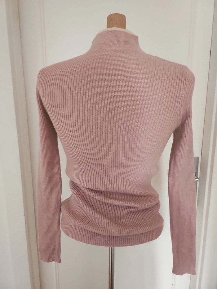 Pull col cheminé rose - photo numéro 4