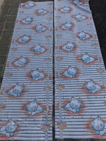Paire store modulable couleurs  chats 2x60cm sur 2m de longueur 