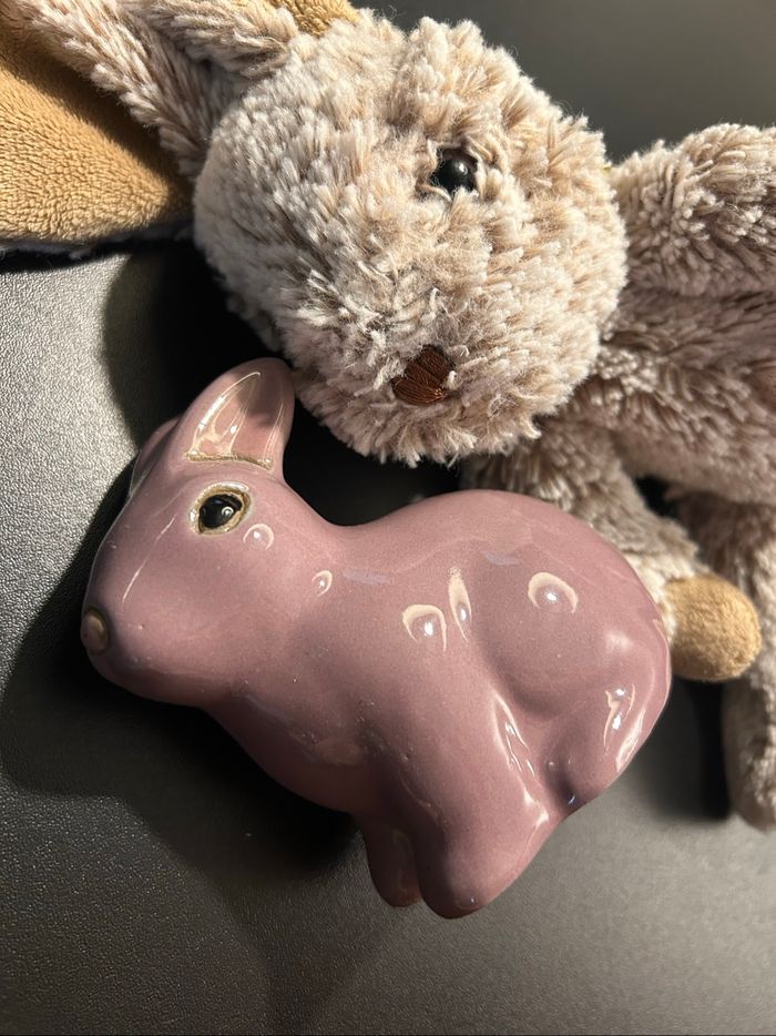 Lot 2 lapins doudou tout doux et décoratif - photo numéro 2