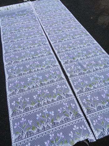 Paire en 2x60 cm sur 2m couleurs fleurs lavandes 