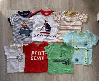 Lot t-shirt manches courtes 6 mois