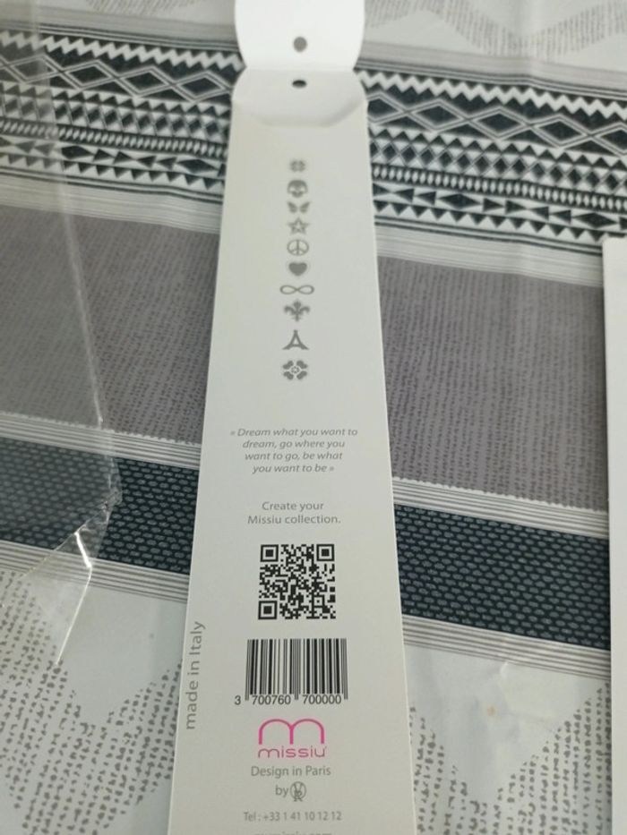 Bracelet tissus tête de mort bleu - photo numéro 7