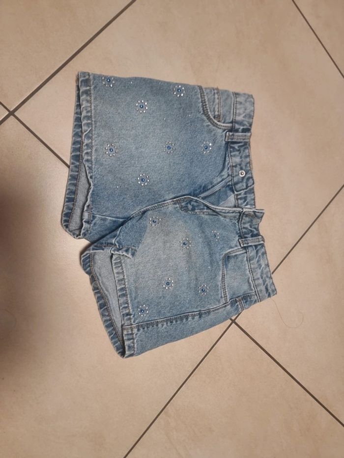 Short fille jeans