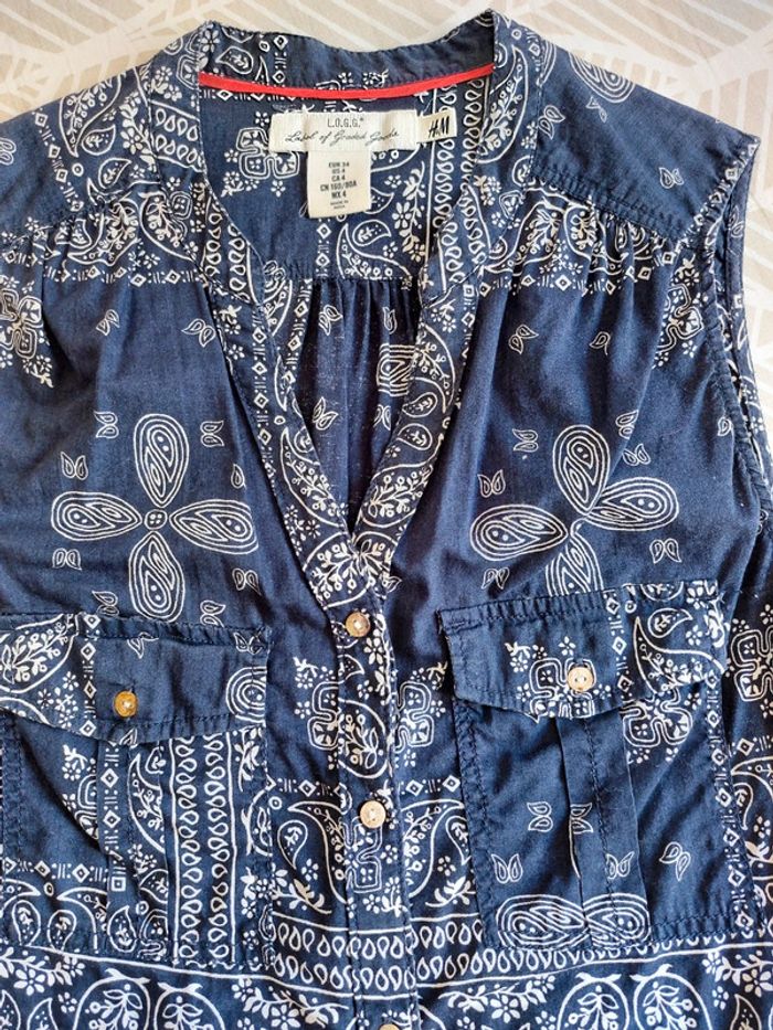 Blouse débardeur bleu marine style bandana - photo numéro 2