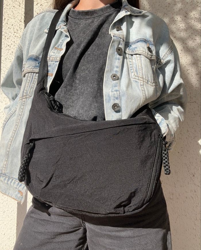 Sac à main en nylon noir - photo numéro 2