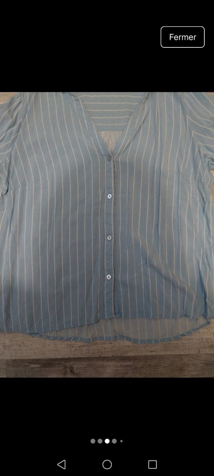 Chemise fluide rayée manches courtes - photo numéro 3