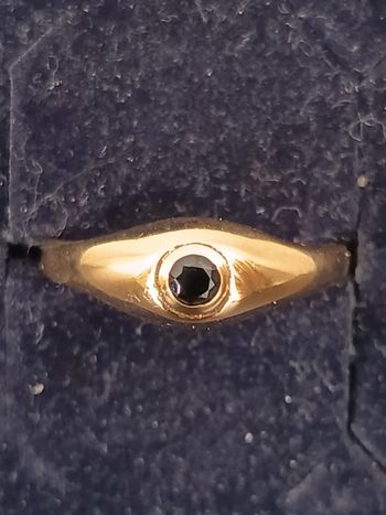 Bague solitaire plaqué or.