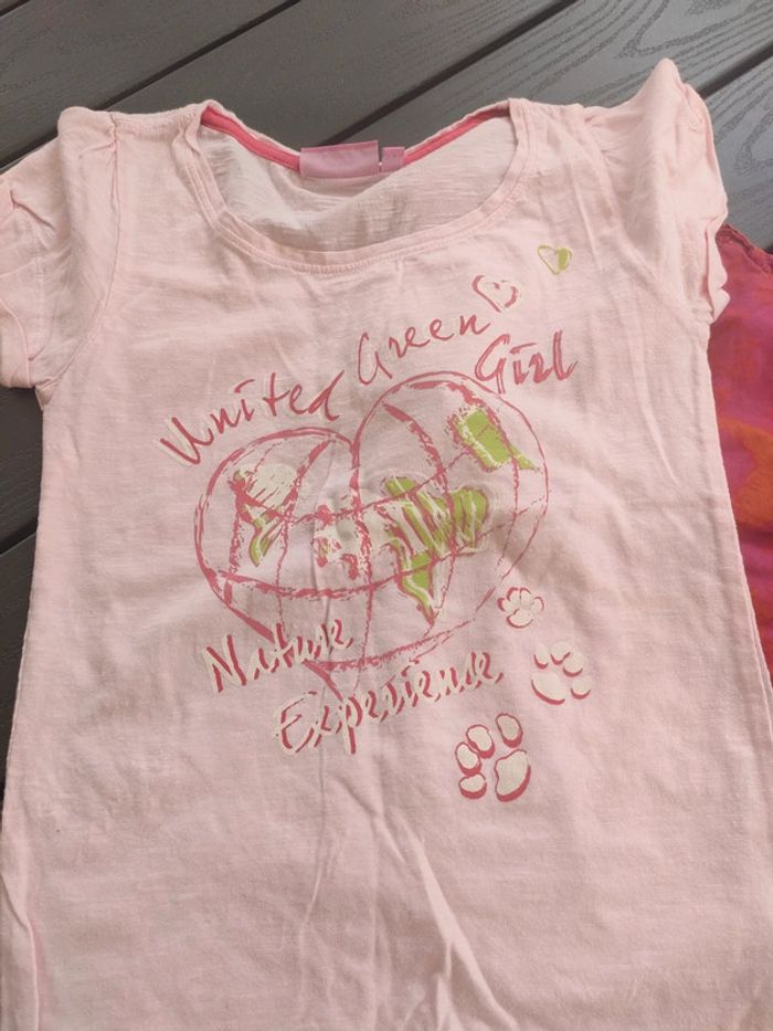 tee shirt coton bio 10 ans rose - photo numéro 3