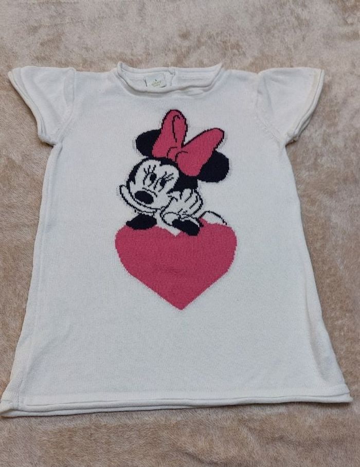 Robe Minnie manches courtes bébé fille 9 mois